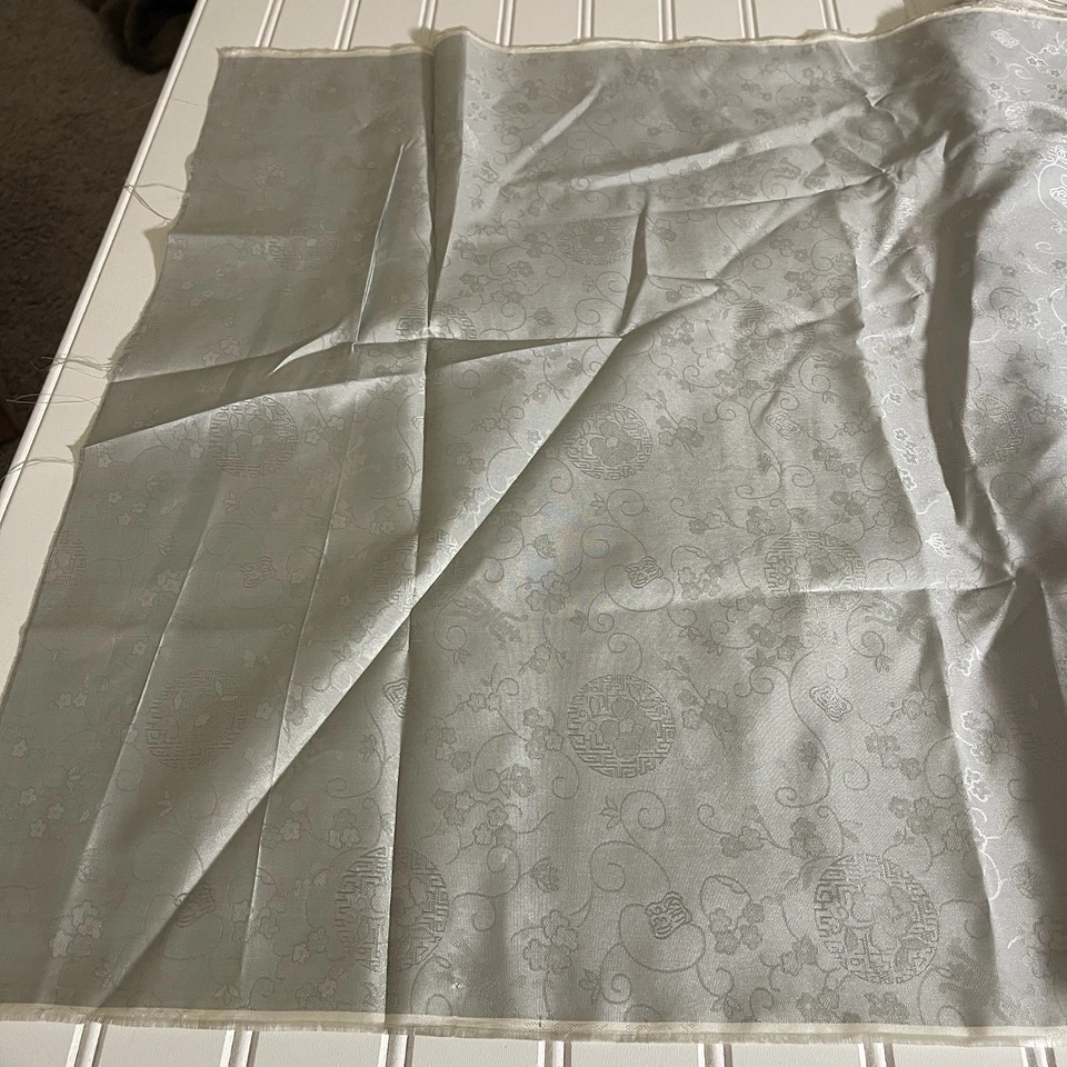 SILK SILVER, FABRIC 7 Yards x 22 Inches Wide or 252 Inches x 22 Wide - Image 2 of 4