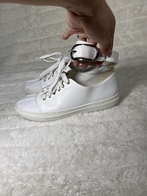 Charles and Keith Sneakers White Leather With Ankle Strap Since EU37 / US 7