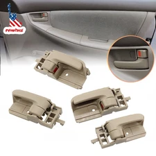 4x Car Inside Interior Door Pull Handle LH RH Beige For 2003-2008 Toyota Corolla