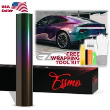 ESSMO PET Galaxy Dust Gloss Spectrum Purple Green Car Vinyl Wrap Decal Sticker