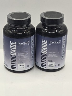 2 Pack Evolve Nutraceuticals Nitric Oxide ~ 120x2 Veg Caps~ Exp: 12/26 ~ Sealed