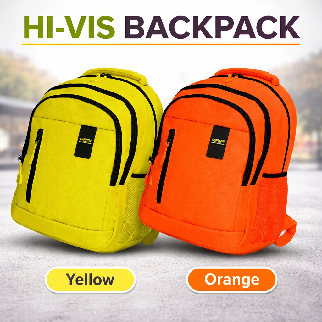 Hi Vis Backpack Reflective Work Rucksack Safety Bag High Visibility Yellow Orang
Opens in a new wind