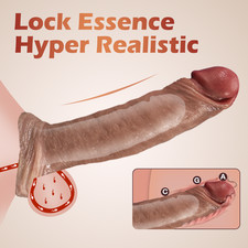 Thick Penis Sheath Male Bigger Sleeve Girth Reusable Condom Extender-Enlarger US
