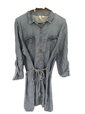 Long Sleeve Button Up Denim Dress