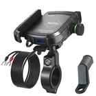 Motorcycle Phone Mount USB Charger Handlebar Mirror Holder Fits 4.0-6.8 Inch