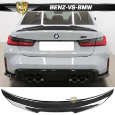 Fits 21-25 BMW G80 M3 PSM Style Rear Trunk Spoiler Wing Lip - Carbon Fiber