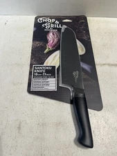 - Santoku 7 Inch Knife Stainless Steel Kitchen Ware Black Cutlery