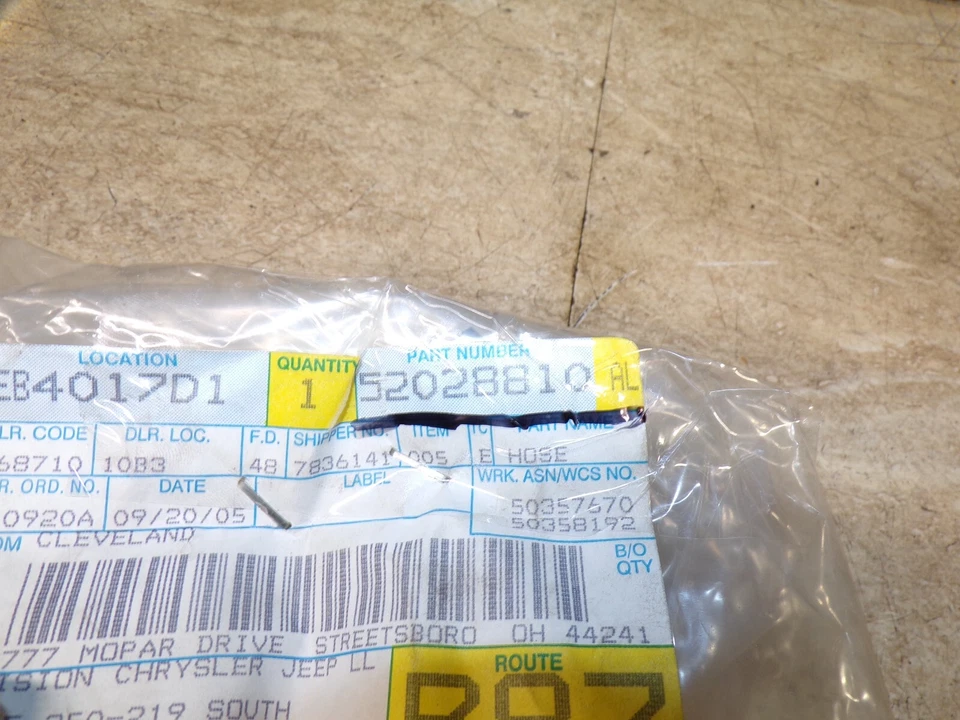 Dodge Dakota 2001-2004 genuino nuevo Mopar radiador manguera de entrada id-52028810al Foto 4 de 4