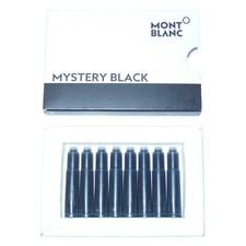 New Montblanc Mystery Black Fountain Pen Ink Cartridges 8-piece 128197 Austria