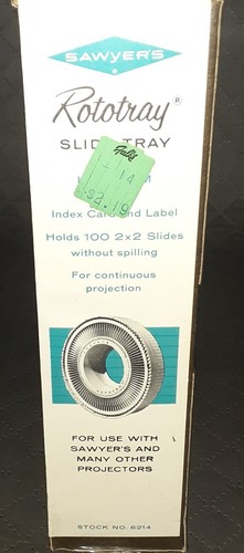 Sawyers Rototray 100 Slide Tray For 2x2 Slides Brand New Sealed Vintage - Picture 2 of 3