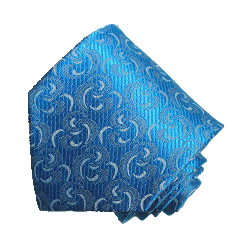 Men's dark navy paisley patterned  neck tie - Picture 6 of 12