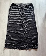 NWT Satin Black Maxi Skirt Size S