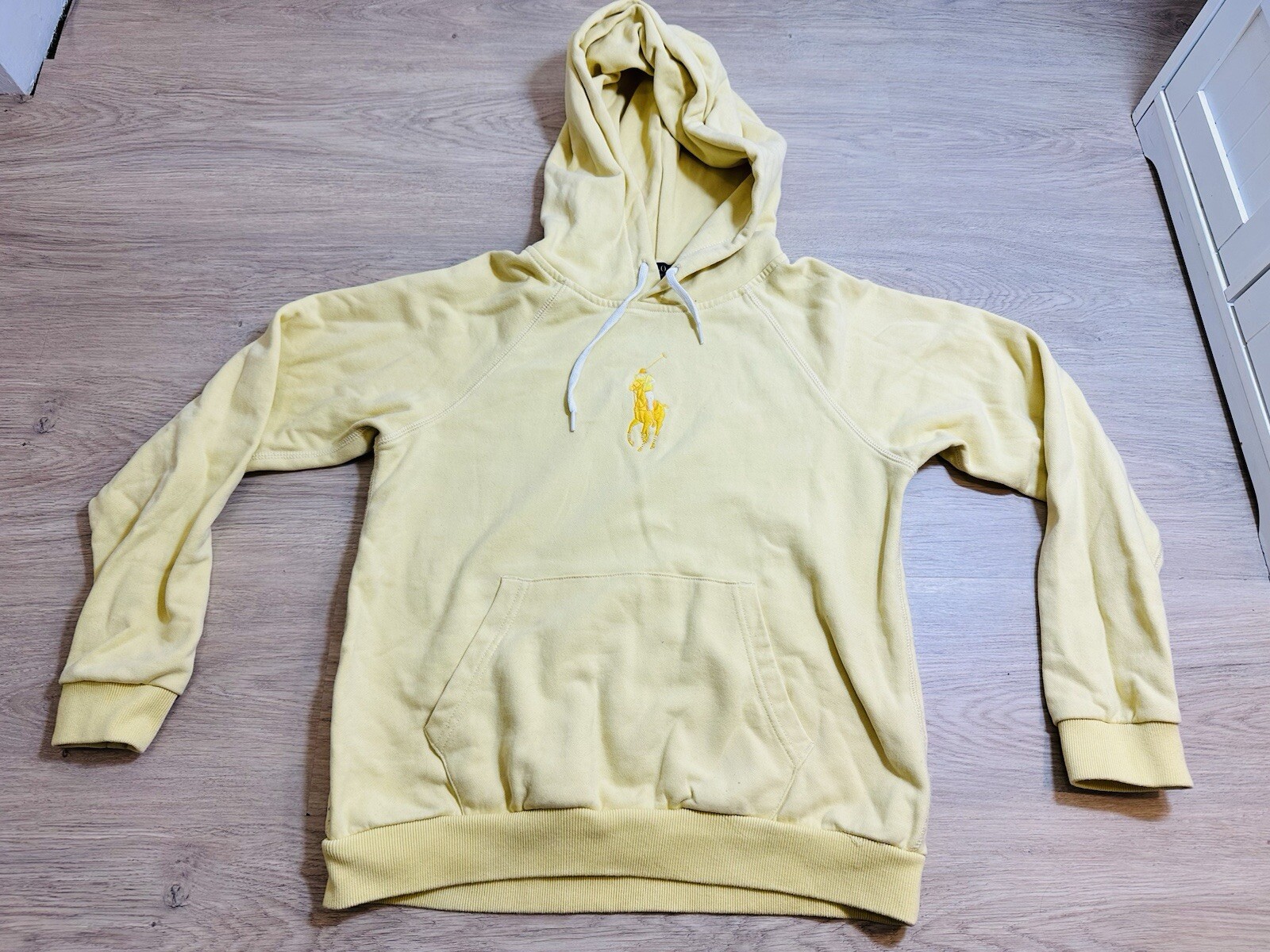 Polo Ralph Lauren Donna M 10 Big Pony Felpa con Cappuccio Giallo Edizione Limitata