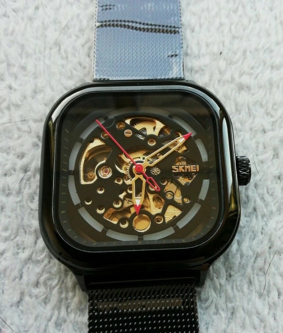 Skmei 9184 Fashion Waterproof Hollow Art Mechanical Skeleton Automatic Watch