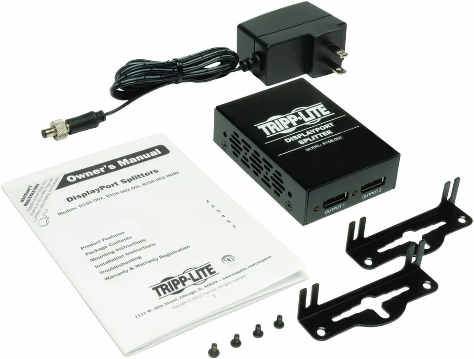 Tripp Lite B156-002 2-Port DisplayPort 1.2 Multi-Stream Transport Hub Splitter - Image 3 of 3