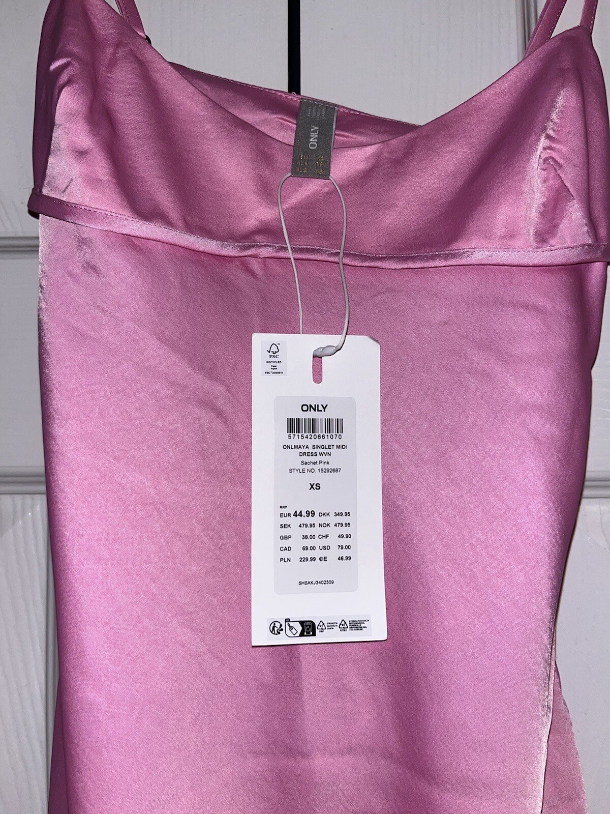 BNWT Zara Dupe satin midi dress eBay