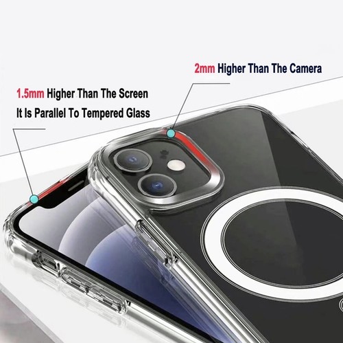For Apple iPhone 16 Pro Max Clear Case Shockproof Mag Safe Cover Transparent - 第 3/5 張圖片