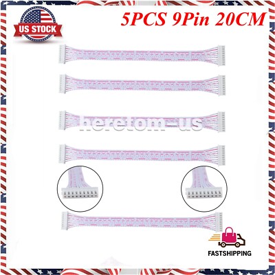 5PCS JST XH2.54mm 9PIN Pitch Connector Cable Female to Female PCB Wire 20CM