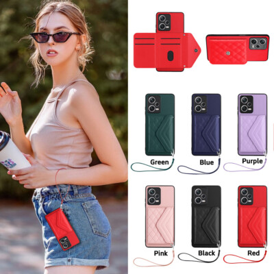 Luxury Leather Card Wallet Phone Case W / Wristband For Redmi Note14 Pro+ K60 15