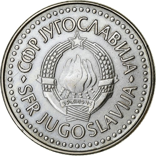 [1164875] Yugoslavia, 100 Dinara, 1987, CopperNickelZinc, AU, KM114