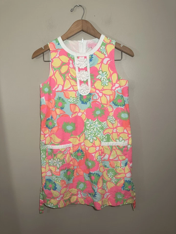 Vestido Lilly Pulitzer Ice Cream Social Shift Niña Talla 14 Niña Sin Mangas Foto 2 de 4