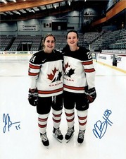 MICAH ZANDEE-HART & JAMIE BOURBONNAIS autographed SIGNED TEAM CANADA 8X10 photo 