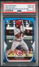 Cam Collier 2023 Bowman Chrome Prospects Blue 042/150 Refractor PSA 10 #BCP125