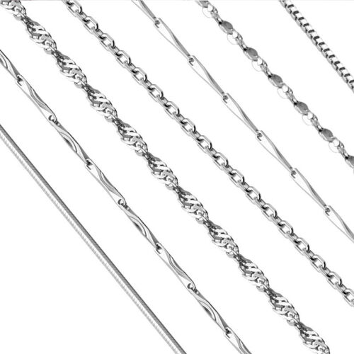Wholesale Real 925 Sterling Silver Necklace Chains For Pendants Jewelry 16"-24" - Picture 4 of 14