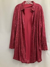 Pink Sequins Button Down Jacket