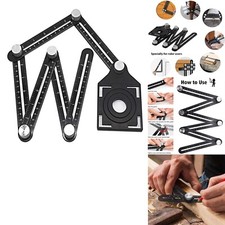 Multi-Angle Measuring Ruler Template Tool Angle Tile Carpenter Floor Brick 6Fold