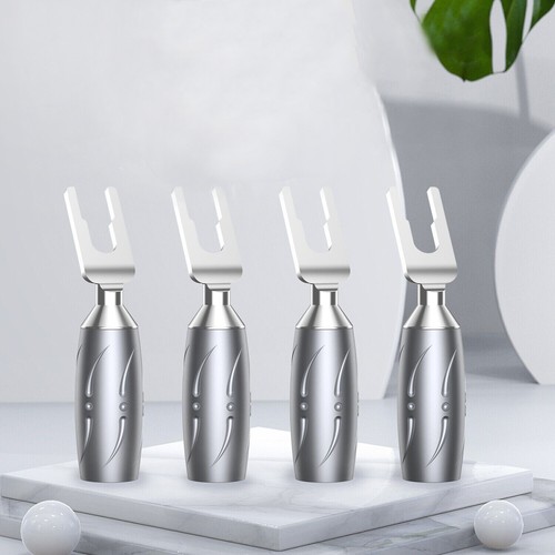 4pcs Viborg VS701R 99.998% Pure Copper Y Spade Plug HIFI Speaker Cable Terminal - Picture 7 of 10