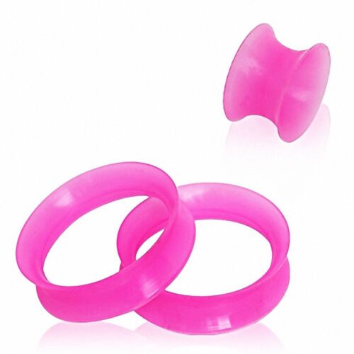 Piercing tunnel silicone rose ultra fin - Photo 1 sur 1