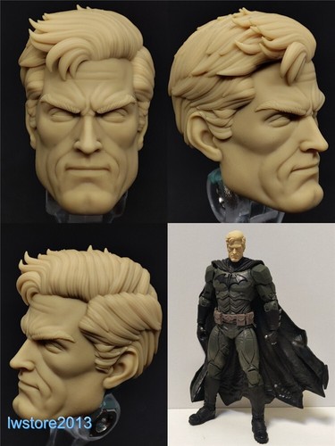 1:12 Man Bruce Wayne Head Sculpt For 6" Male McF Mafex Action Figure Body Toy - Picture 2 of 6