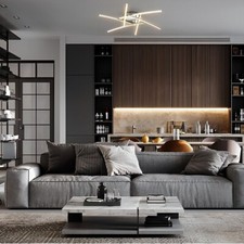 6 Waves Hanging Lamps Dinning Room Bedroom Ceiling Pendant Light Chandeliers UK