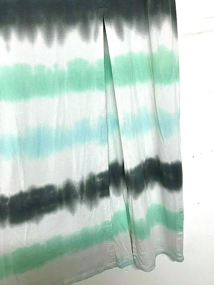 ЗЕЛЕНЫЙ ДРАКОН галстук окрашенный богемное макси юбка стороны разрез XL новый с Ярлыками $118 сделано в США - Изображение 2 из 4