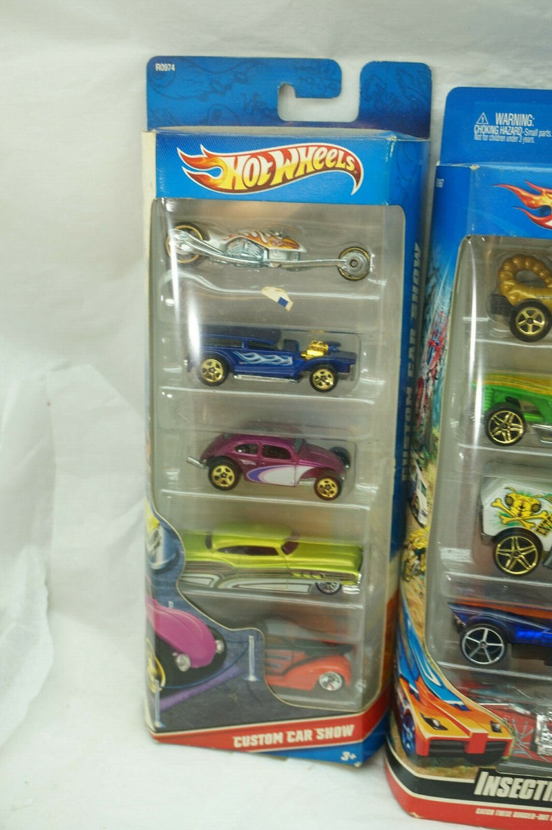 HOT WHEELS CARS 5 PC GIFT PACK 2010 LOT OF 5 INSECTIRIDES CUSTOM