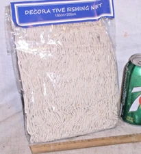 NEW NIP BEIGE DECORATIVE FISHING FISH NET 150cm x 200cm 78" x 59" NO SHELLS