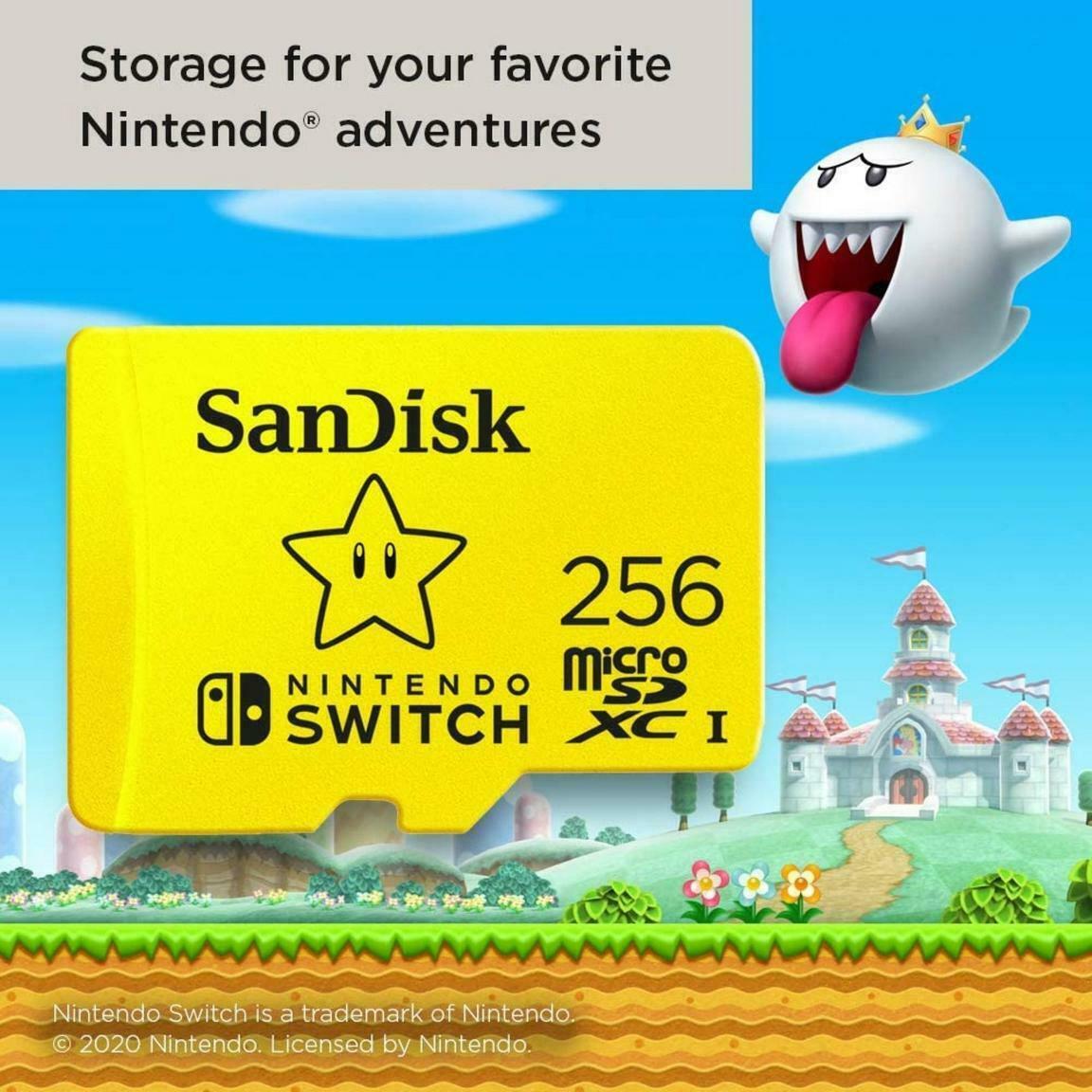 SanDisk 256GB microSDXC 4K UHD Memory Card *MARIO SUPER STAR