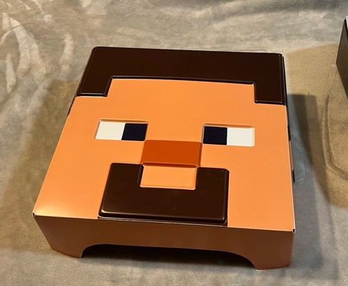 Lot Of 2 Minecraft Steve Head / Mask Costume 10x11” with Cloth Strap 2017 Mojang - Picture 6 of 7