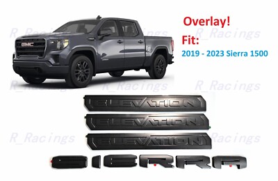 Overlay Matte black Door Rear Sierra Elevation Emblem 2019+ Sierra150025003500HD