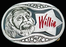 Willie Nelson Outlaw Country Western Music Belt Buckle