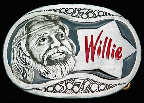 Willie Nelson Outlaw Country Western Music Belt Buckle