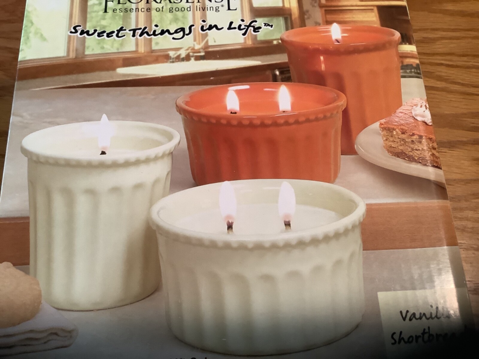 Florasense, Vanilla Shortbread & Pumpkin Tart Candles 4 Piece Ceramic Gift Set eBay