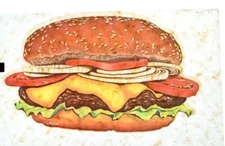 Original VINTAGE 1970s Heat Transfer | Cheeseburger | Bundle of 5