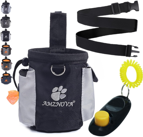 Dog Treat Bag, Puppy Training Pouch, 3 Cups Animal Walking Snack Container Best