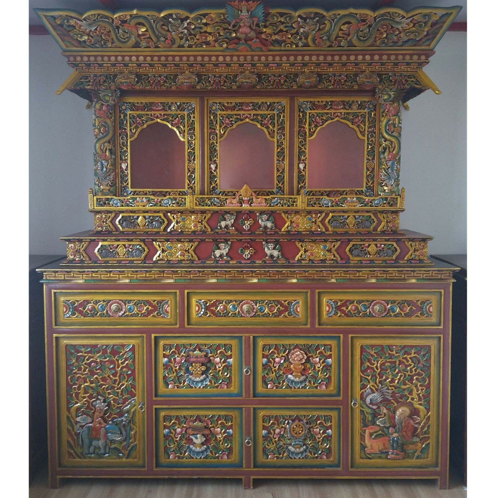 Tibetan Buddhist Prayer Offering Altar Shrine Choesham 7