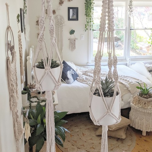 Macrame Plant Hanger - Various Colours - Handmade - Picture 16 of 43