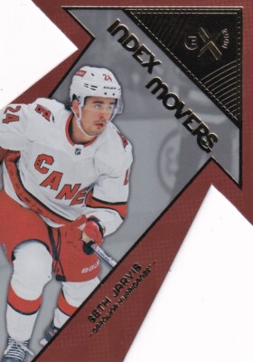 2023-24 SKYBOX NHL E-X 2000 SETH JARVIS INDEX MOVERS DIE-CUT