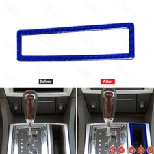 Blue Carbon Fiber Gear Shifter Storage Frame Cover Trim For Chrysler 300 2005-07