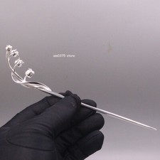 Real 925 Sterling Silver Hairpin Convallaria Majalis Hair Clip Pin 6.5inchL